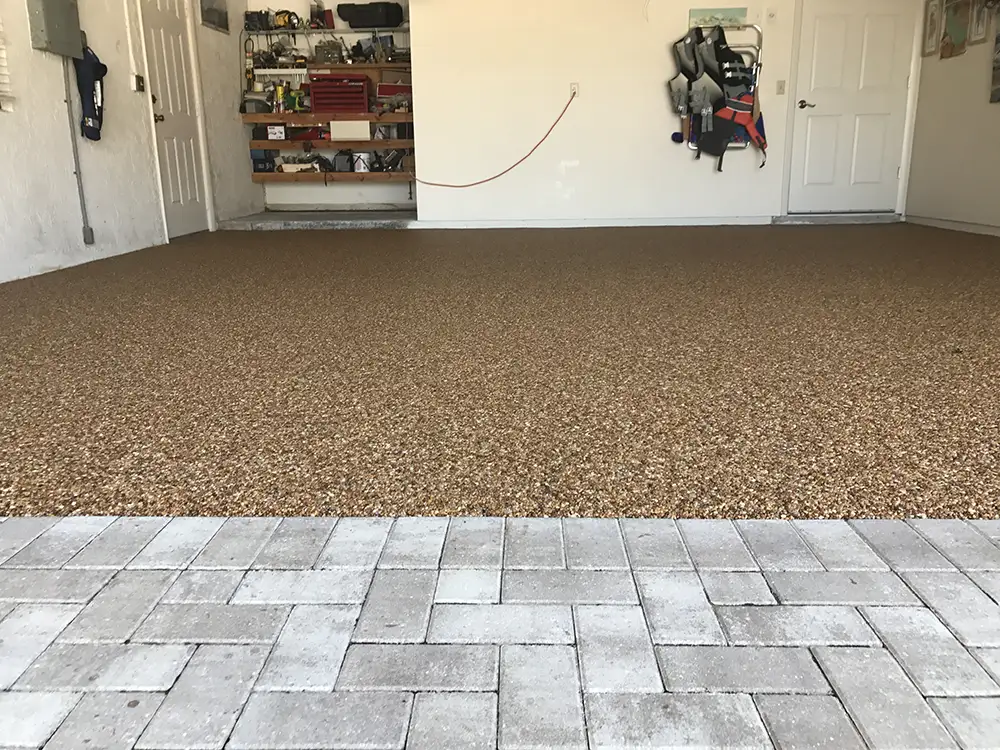 Residential epoxystone garage