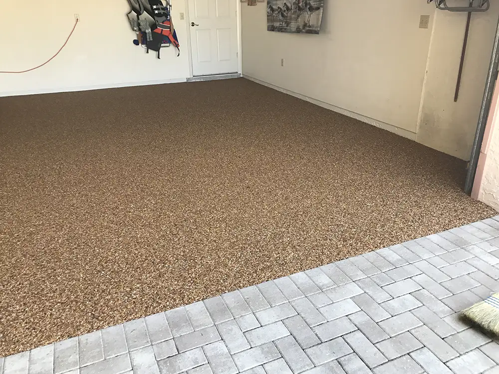 Residential epoxystone garage