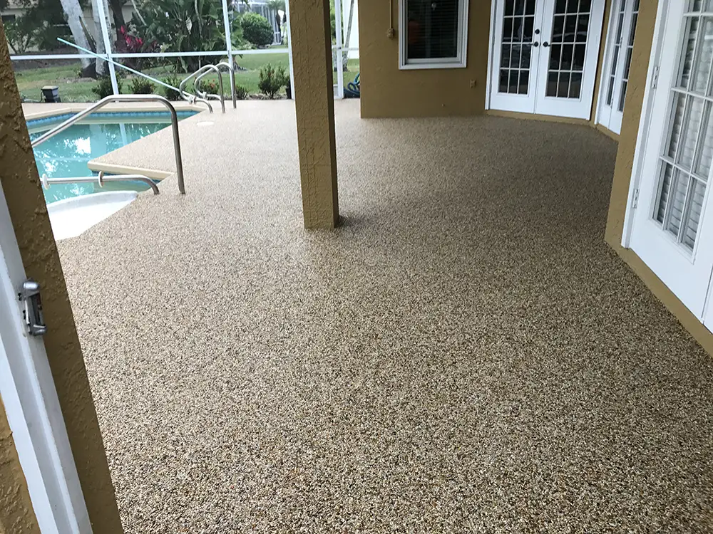 Residential epoxystone pooldeck