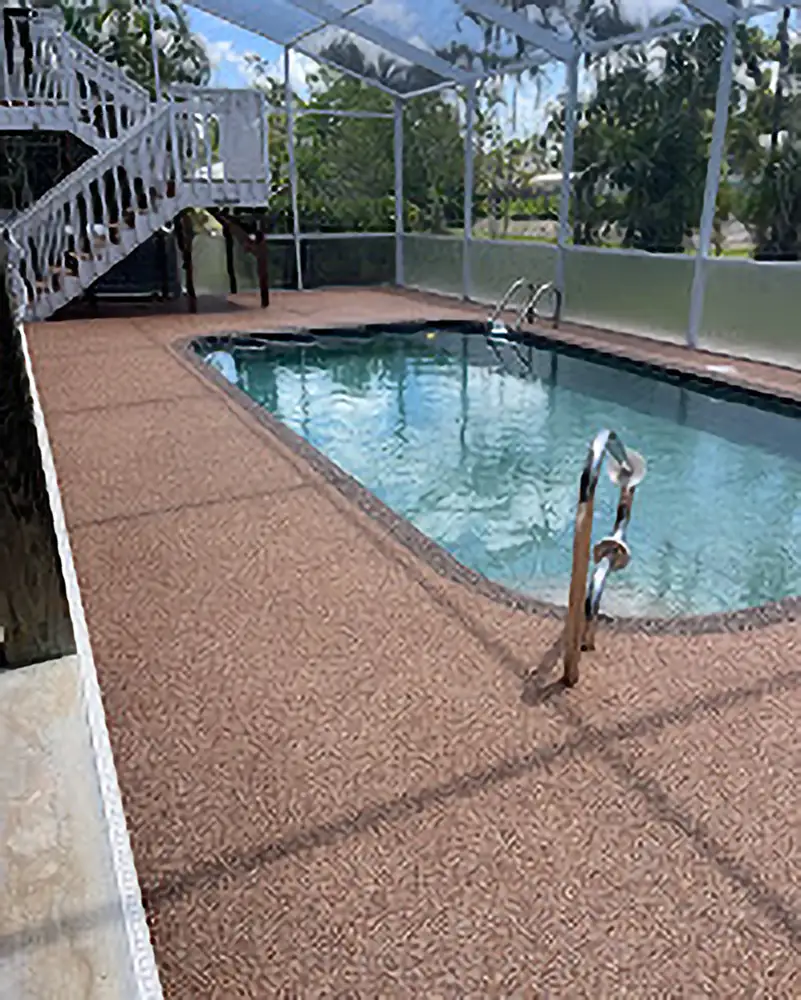 Residential epoxystone pooldeck