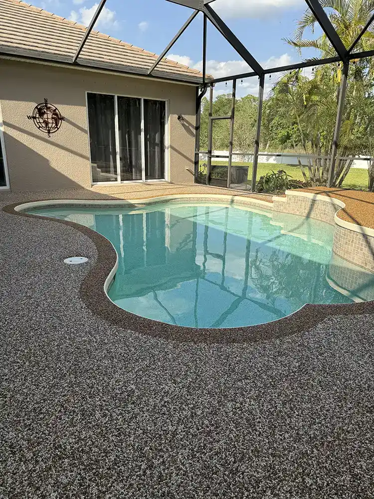 Residential epoxystone pooldeck