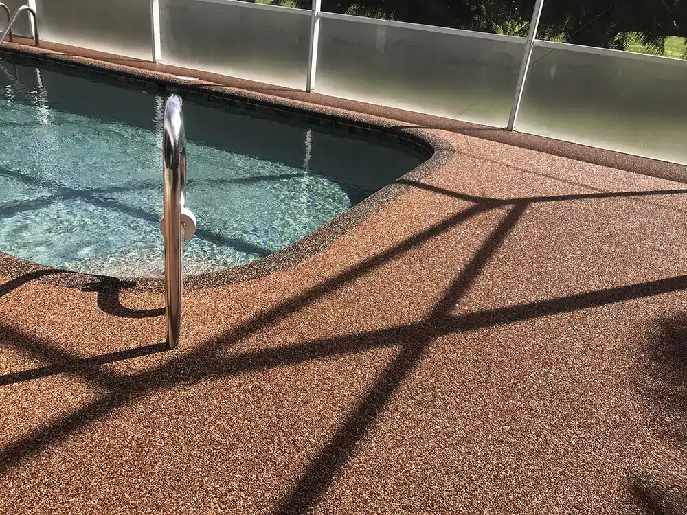 Residential epoxystone pooldeck
