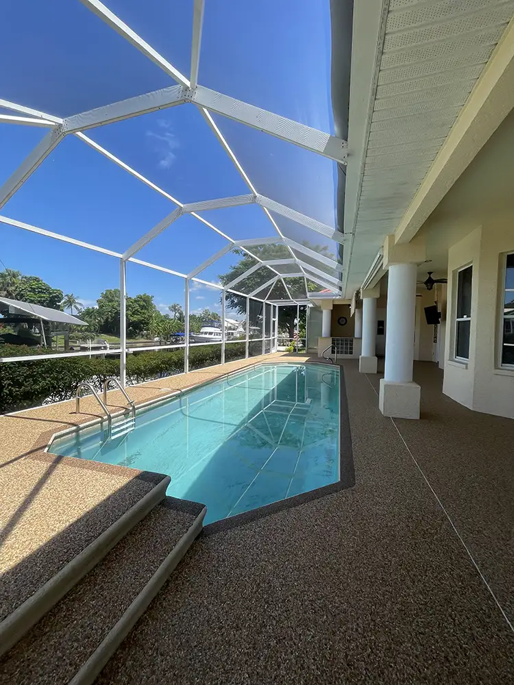 Residential epoxystone pooldeck